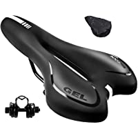 Sillín de Bici de Gel- SGODDE Sillin Bicicleta Montaña- 16x28 cm Cojín de Asiento de Bici de Gel Ergonómico y Cómodo…